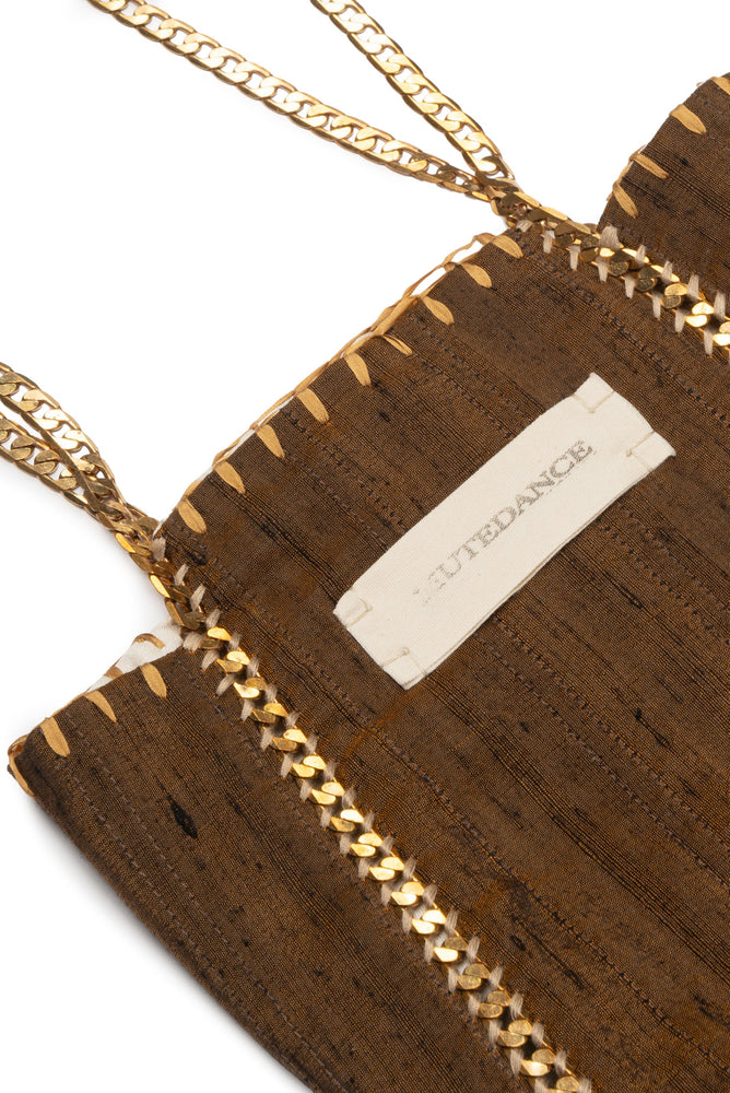 Mute Dance Hobo Bag Brown