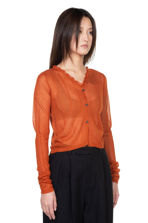 ii sense Orange Wine Fragment Cardigan