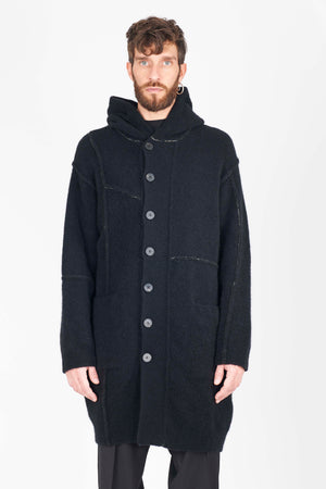 Isabel Benenato Yak Hooded Coat