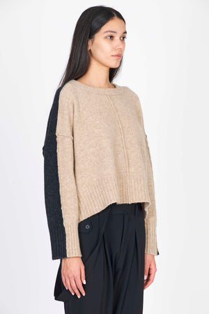 Isabel Benenato Yak Mix Colour Crewneck