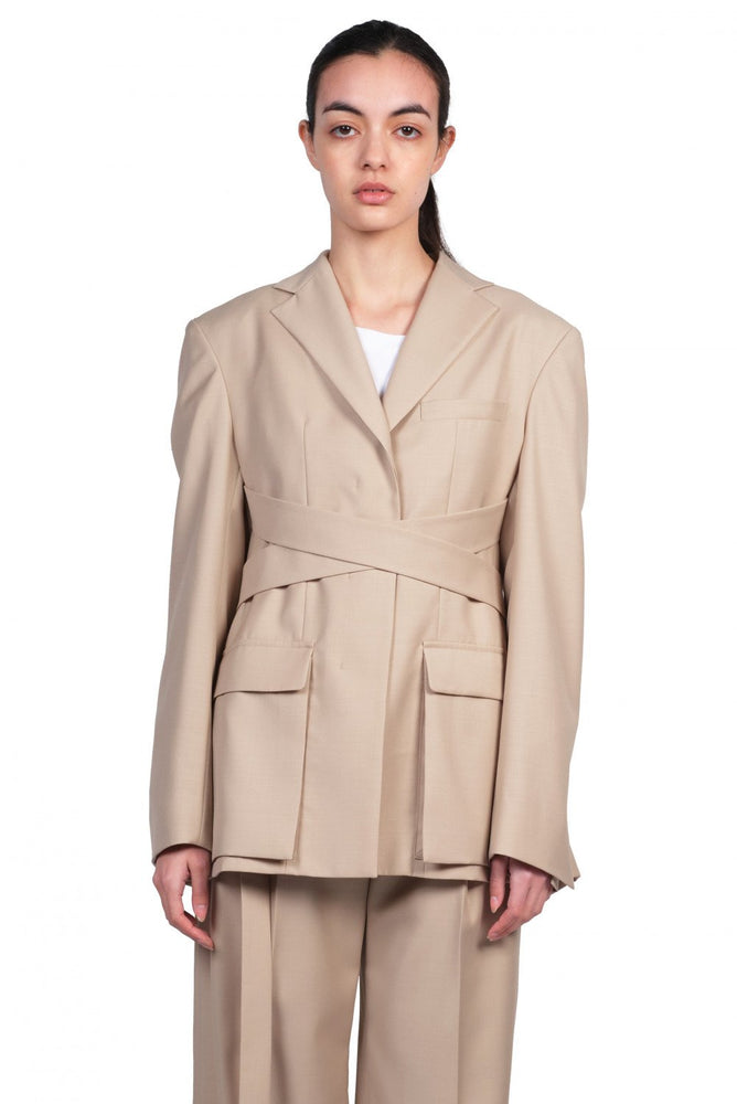 Jiwon Yun Beige Elle Blazer