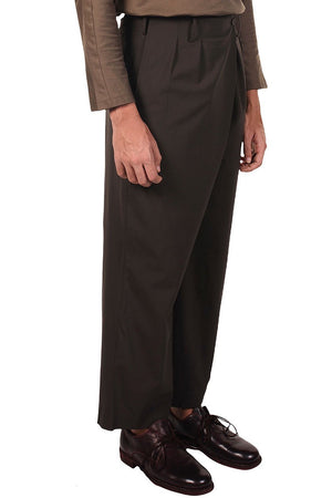 Kar High Waist Wool Trousers for Men