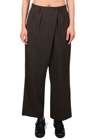 Kar Chocolate High Waist Wool Trousers