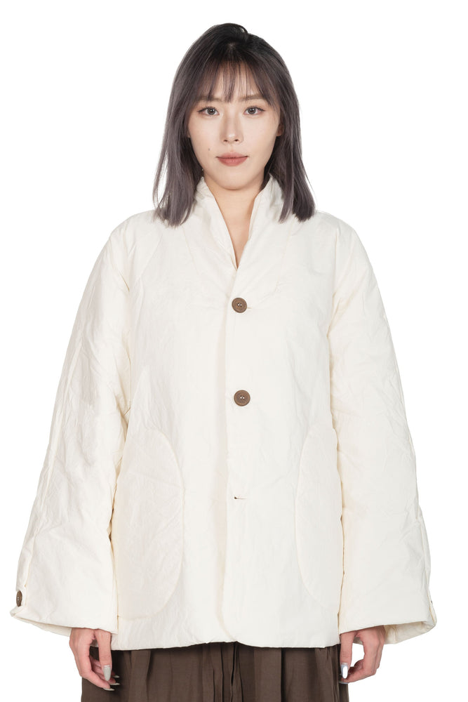 Kar White Cotton Jacket
