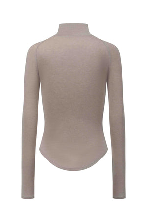 Layered Ribbed Top Mineral Grey