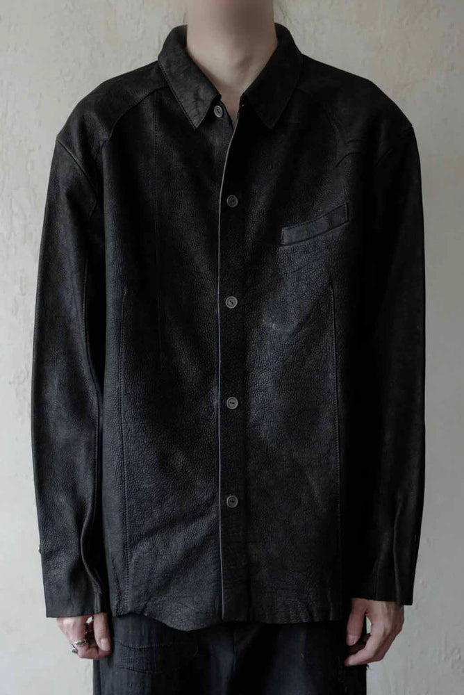 Leather Shirt Black