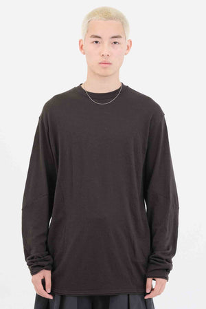 Light Wool T-shirt Red Brown