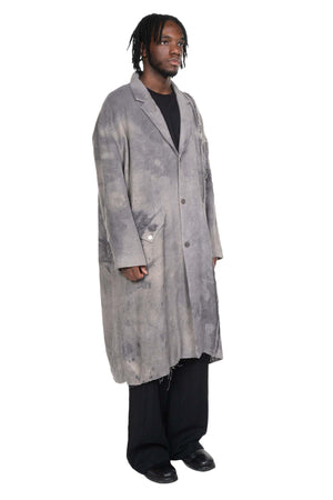 Long Coat Natural Dyed Grey