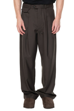 Long Wide Pants Tobacco Brown