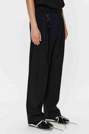 Loose Pleated Pant Black