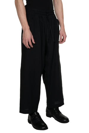 Low Crotch Trousers Paper Shirt Black