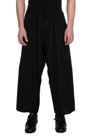 Low Crotch Trousers Paper Shirt Black