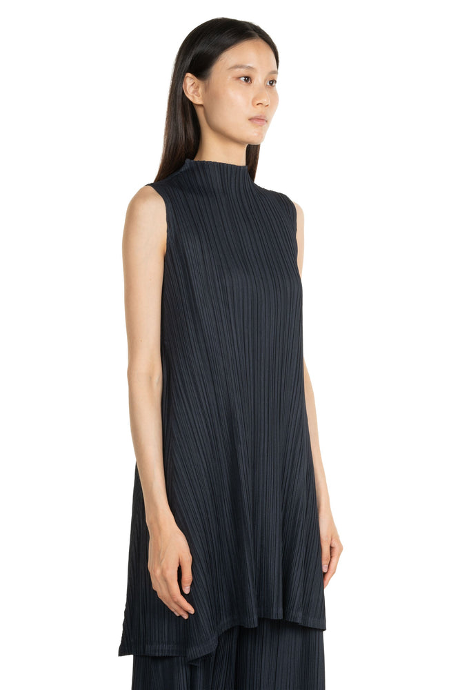 Mellow Pleats Tunic Blue Black