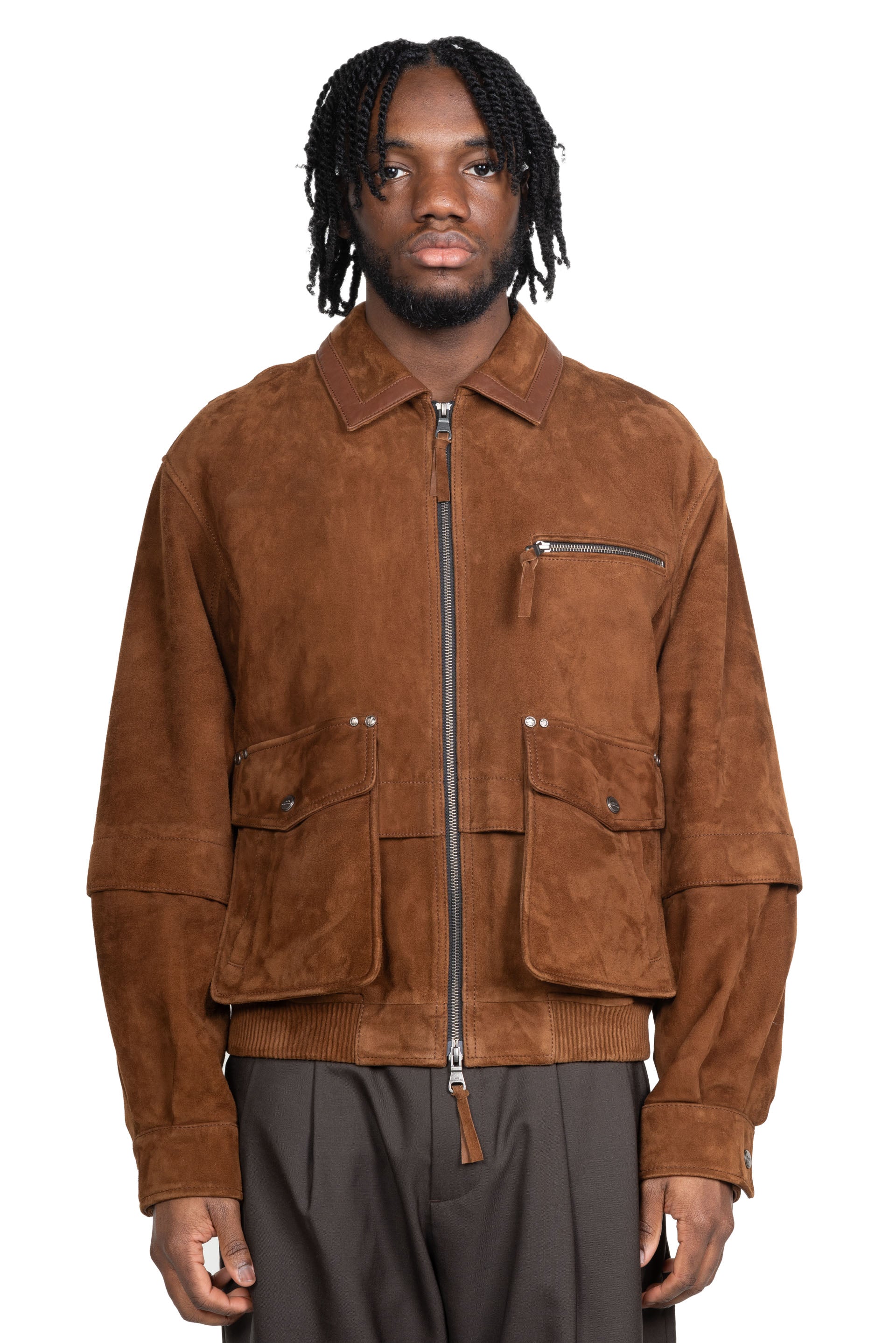 [ANDERSSON BELL]★25SS★ MIKOOS SUEDE BOMBER JACKET Andersson Bell Mikoos Suede Bomber Jacket Brown | UJNG