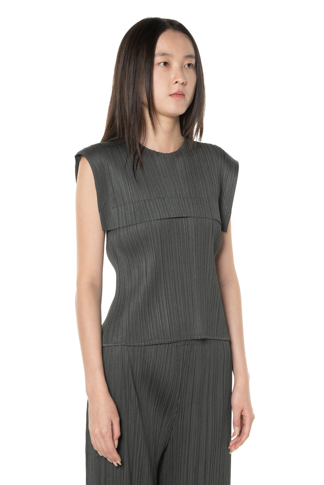 Monthly Colors June Top Charcoal Grey