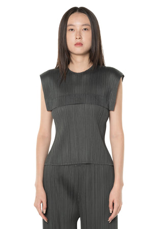 Monthly Colors June Top Charcoal Grey
