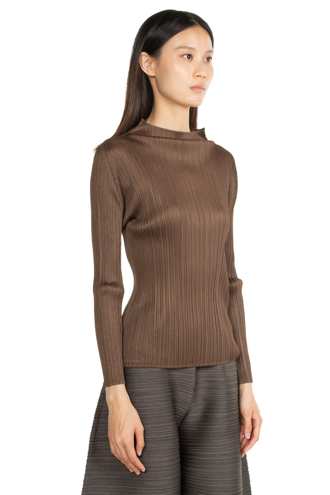 New Colorful Basic 4 Top Brown
