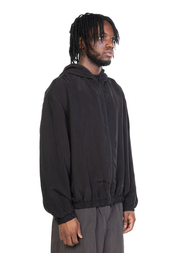 NO.216 Double Hooded Zipper Jacket Black