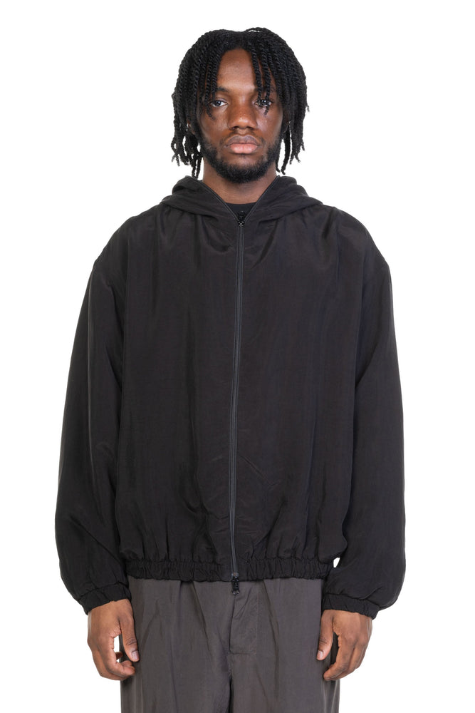 NO.216 Double Hooded Zipper Jacket Black