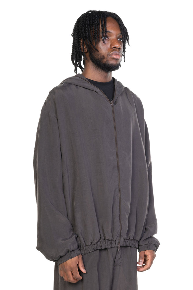 NO.216 Double Hooded Zipper Jacket Brown