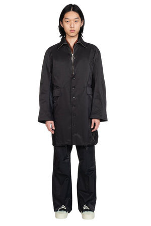 Peng Tai Nylon Viscose Button Zip Long Shirt 