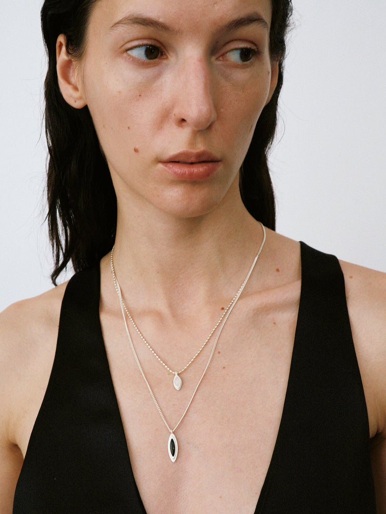 Obsidian Double Pendant Necklace