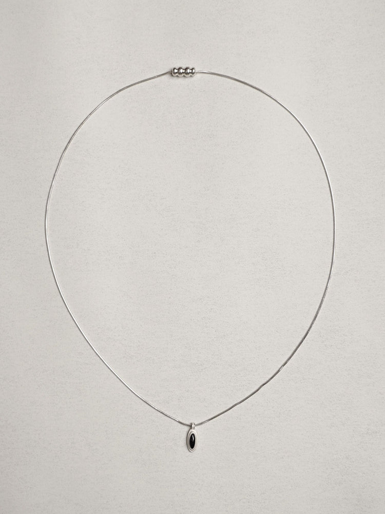 Obsidian Satellite Necklace