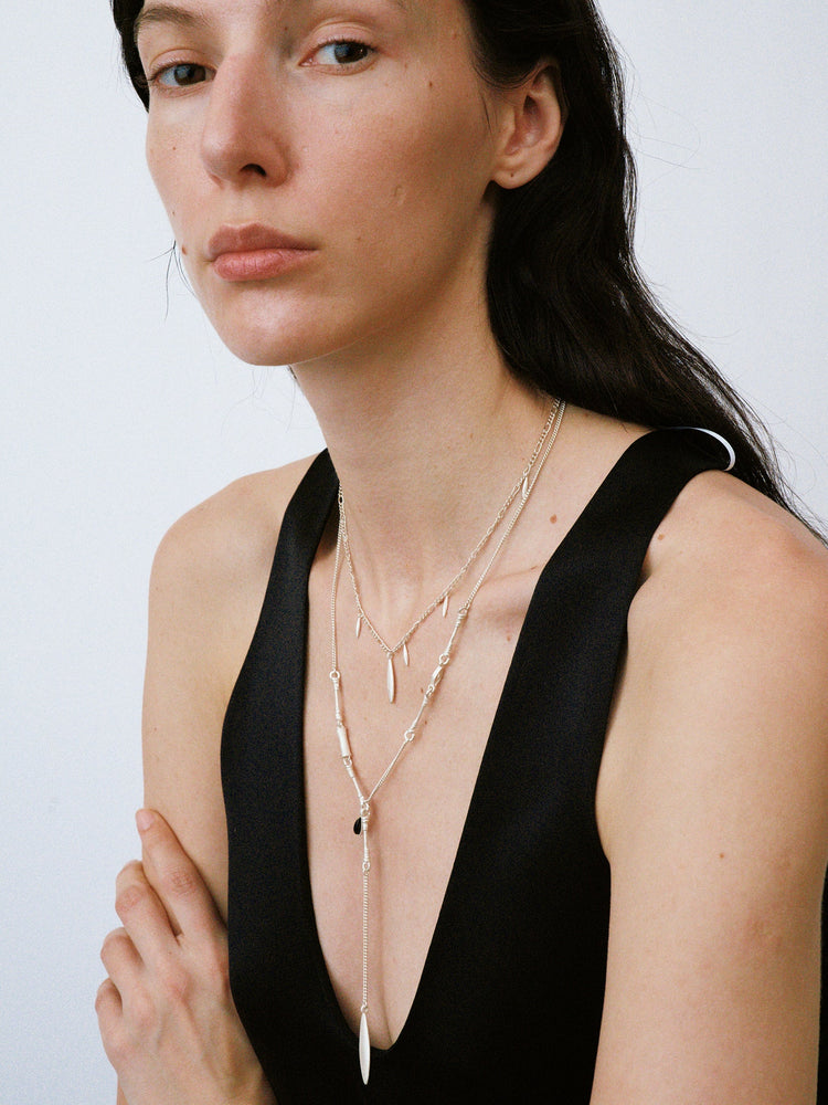 Obsidian Tusk Necklace