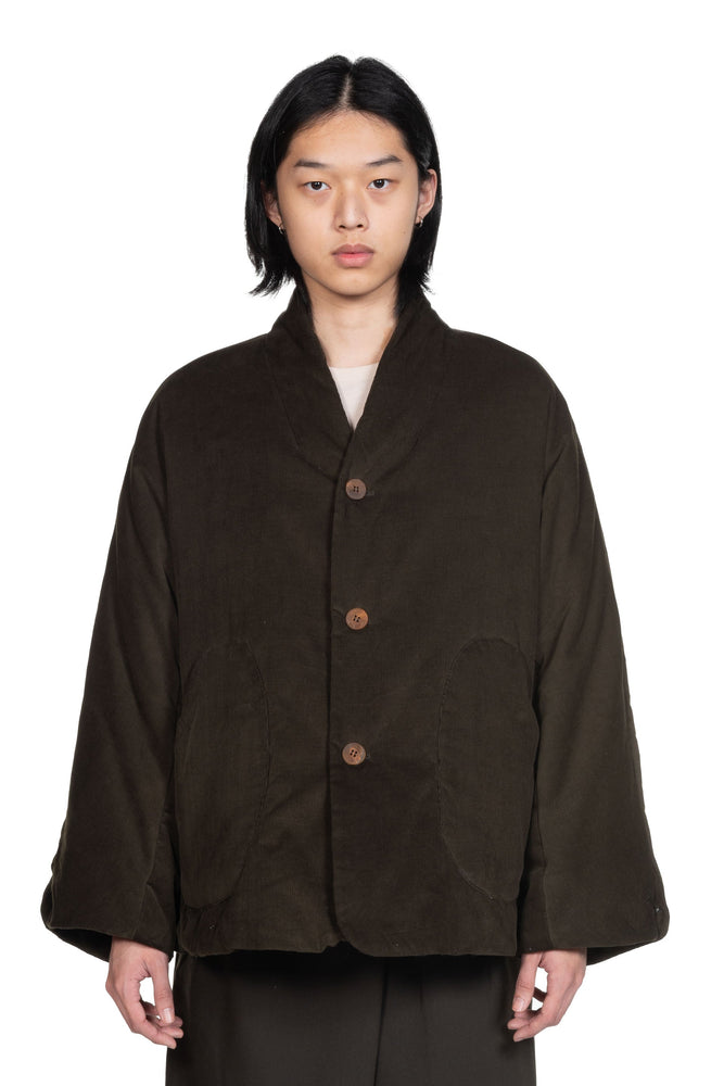 Olive Green Padded Corduroy Jacket