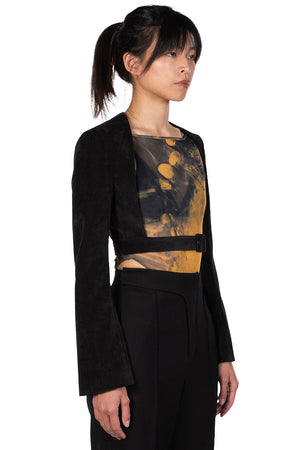 Oude Waag Black Velvet Deconstructed Top