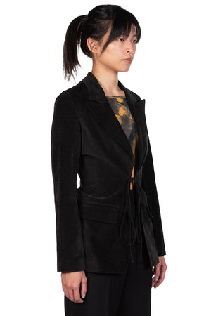 Oude Waag Black Velvet Drawstring Jacket