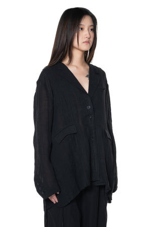 Oversized Pleated Blazer