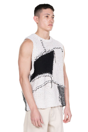 Patchwork Vest White