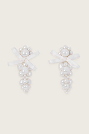 Petite Bow Detail Cluster Earrings