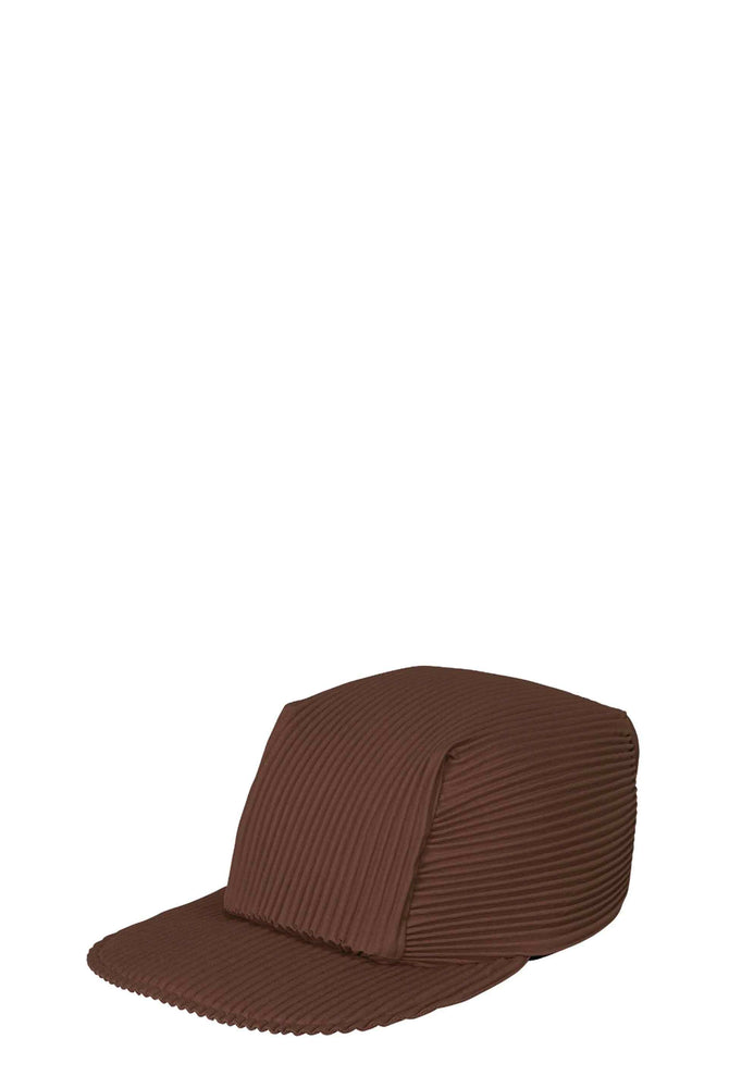Pleats Cap Chocolate Brown