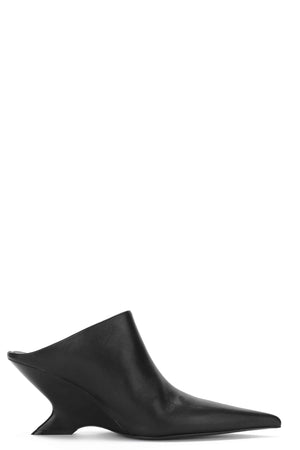 Pointed Toe Leather Mule