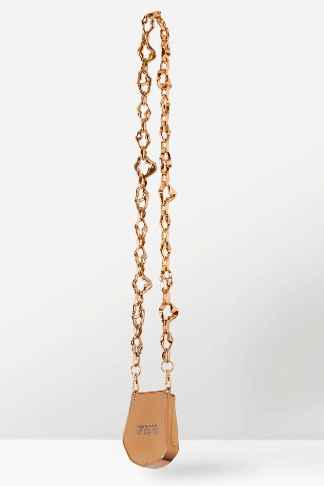 Coin Purse Wavy Chain Rose Bronze