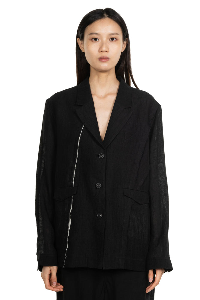 Radial Lined Blazer Black