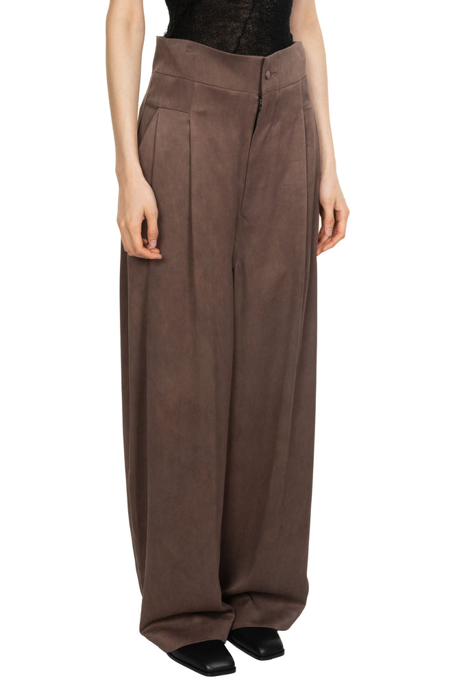 Rose Violet Silk Trousers