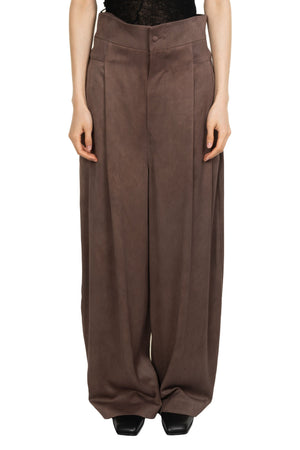 Rose Violet Silk Trousers