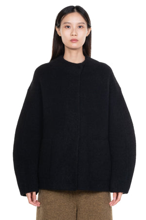 Round Neck Jacket Black