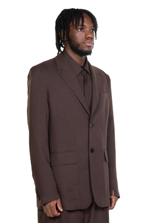 Semi Transparent Blazer Dark Brown