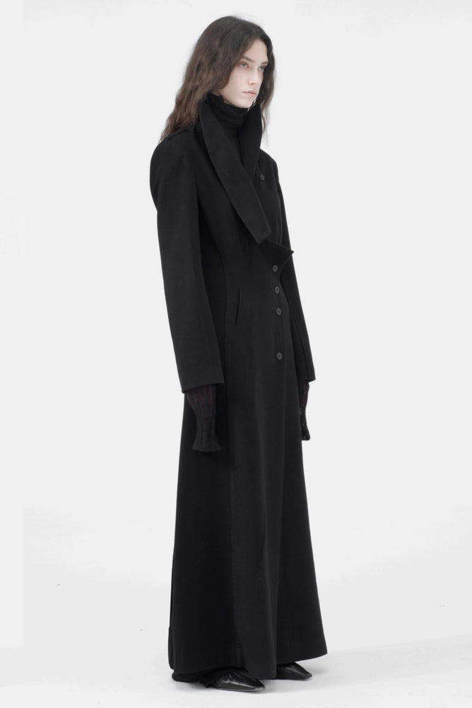 Silk and Cashmere Coat Black