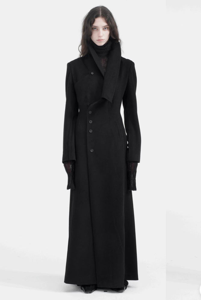 Silk and Cashmere Coat Black
