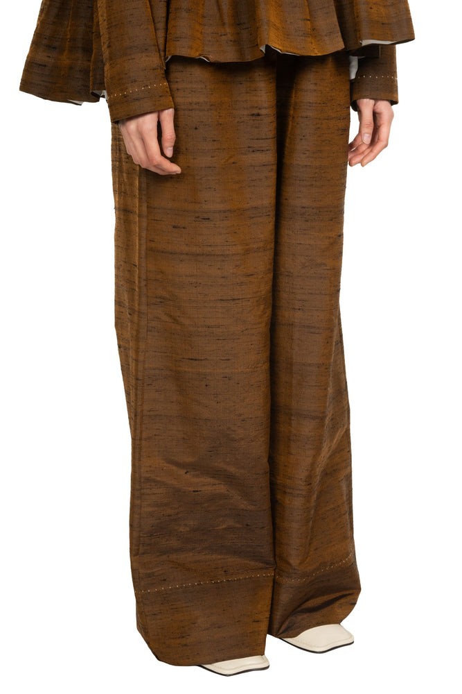 Silk Brown Trousers