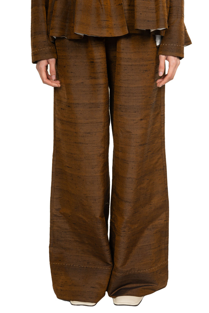 Silk Brown Trousers