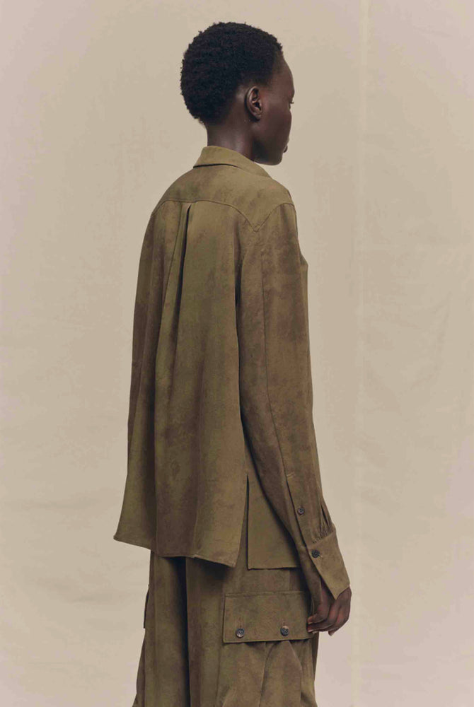 Silk Shirt Olive