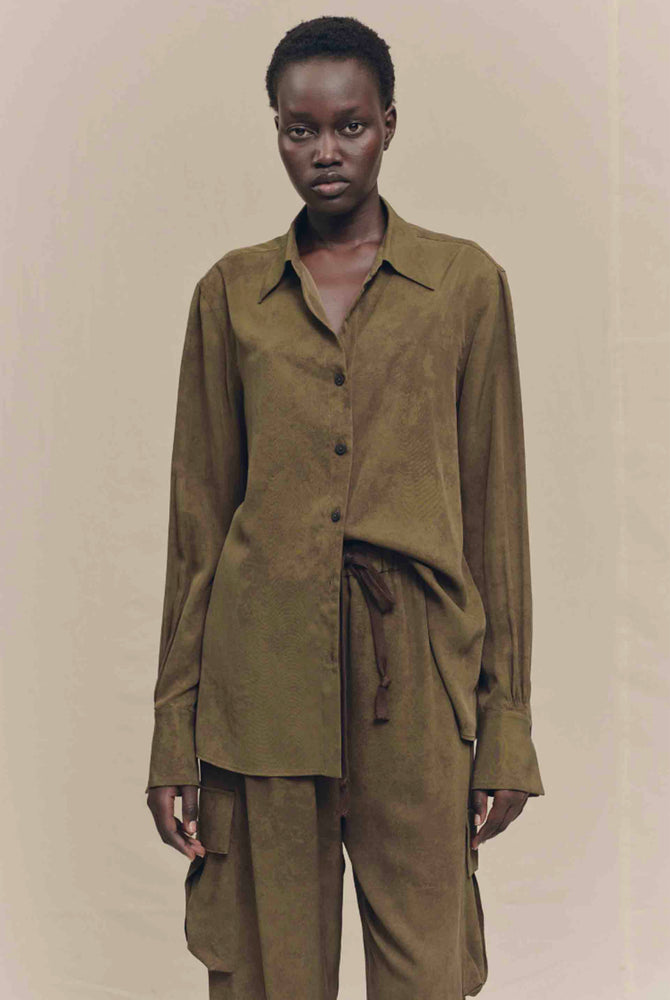 Silk Shirt Olive