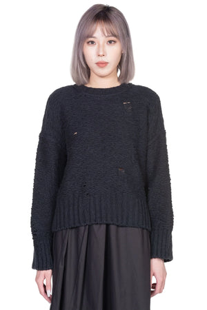 Isabel Benenato Soft Touch Boxy Jumper Black