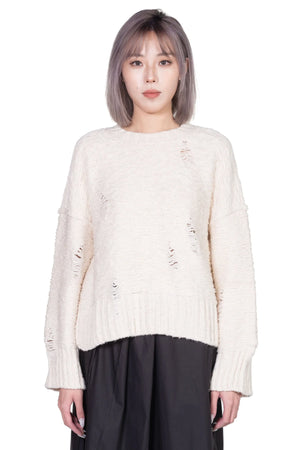 Isabel Benenato Soft Touch Boxy Jumper White